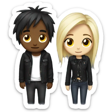 Emo couple sticker