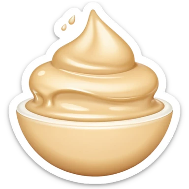 drop of face cream beige sticker