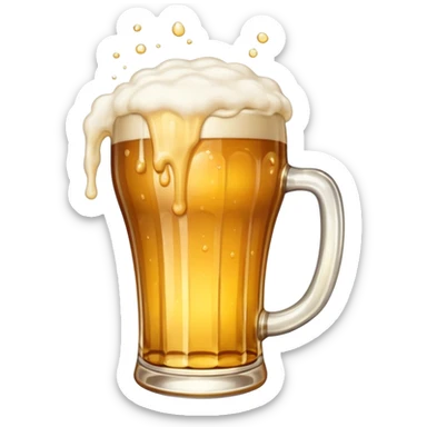 Overflowing beer sticker