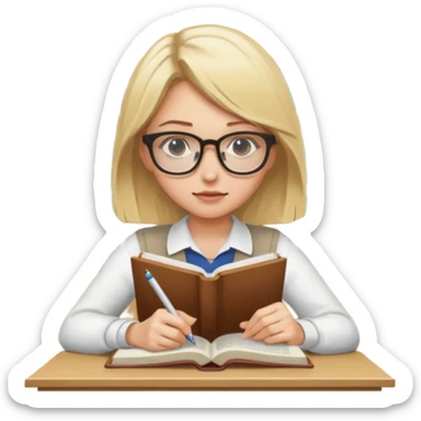 Blonde gir husteling lock in for uni studying sticker