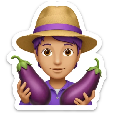 Eggplant in butt sticker
