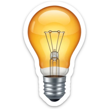 a light bulb being sticker