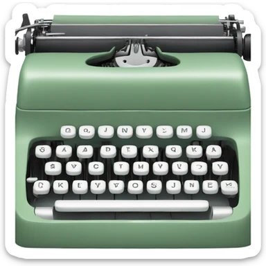 Sage green typewriter sticker