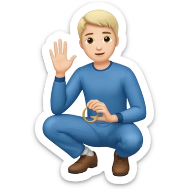 man kneeling and asking for marriage sticker