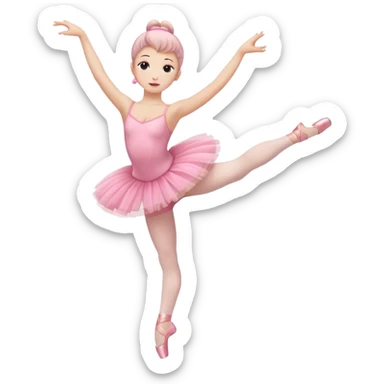 full body balet with pink tutu sticker