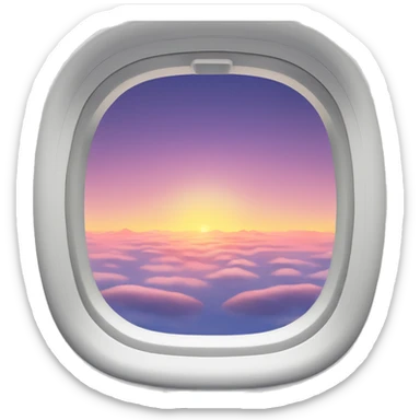 beautiful sunrise from a window plane  sticker
