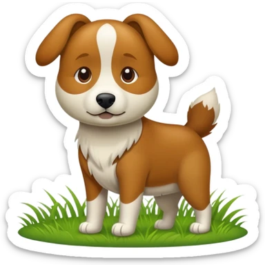 Hund auf einer Wiese  sticker