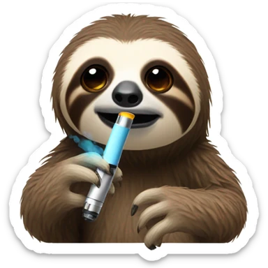 Sloth vaping sticker