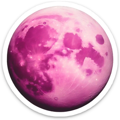 pink moon sticker