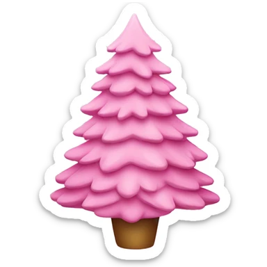 Pink Christmas tree sticker