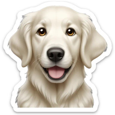 white golden retriever young sticker