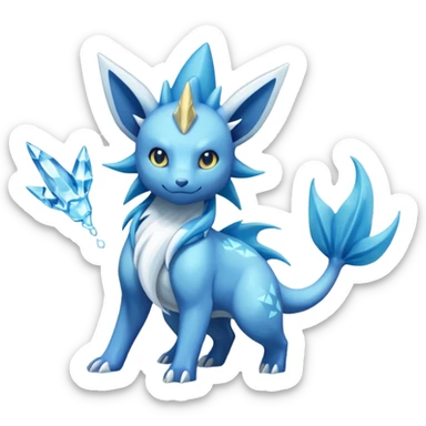 Manectric-Suicune-Amaura-Vaporeon-fusion-hybrid-creature  sticker