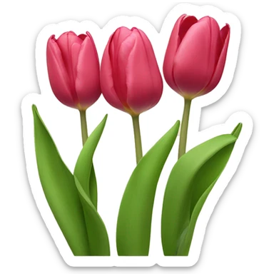 Tulips with love sticker
