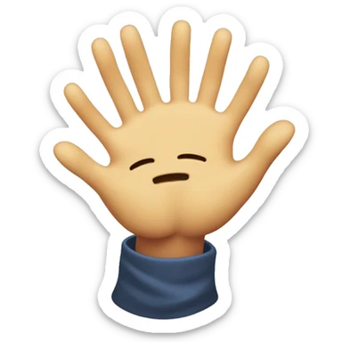 Smiling face grinning while rubbing hands together with glee show hands  sticker