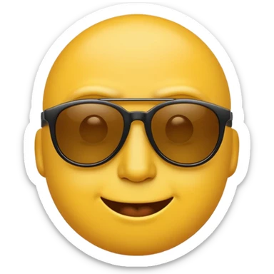 arrogant emoji wearing dark sunglasses sticker