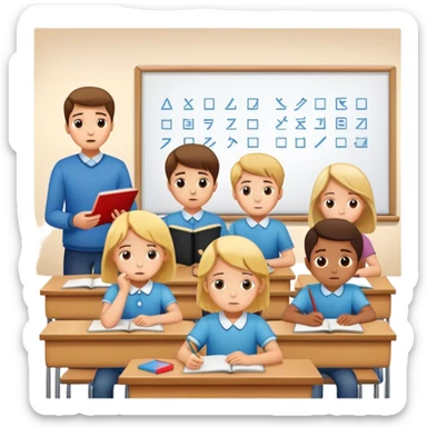 lessen volgen in de klas sticker