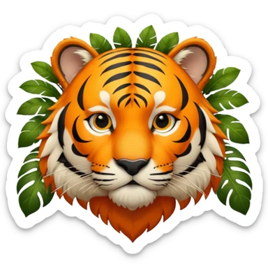 jungle wild tiger sticker
