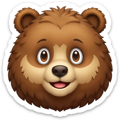 Cute bear emoji sticker