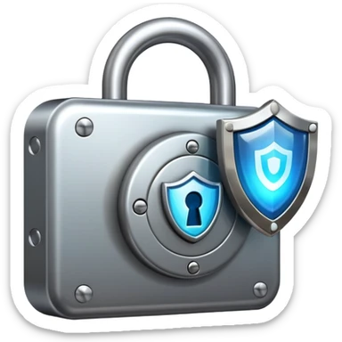 Secure lock with shield protecting a password sticker