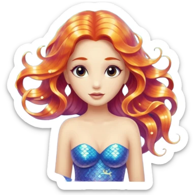Beautiful mystic mermaid sticker