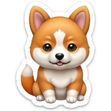 The baby shiba dog named Koala sticker