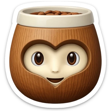 cup in a shape uf nut sticker