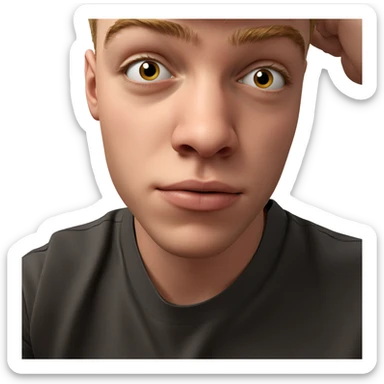 portrait of a young man sticker