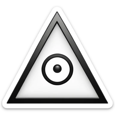 iOS style emoji, minimal summoning symbol, three dots triangle sticker