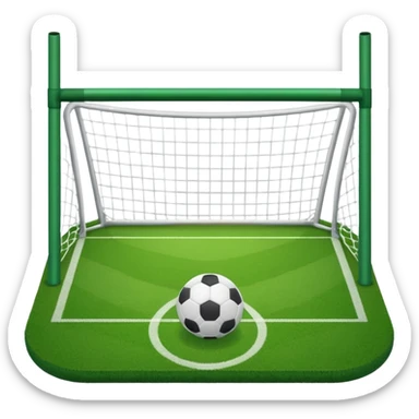 Haz una porteria de futbol y rodea el poste sticker