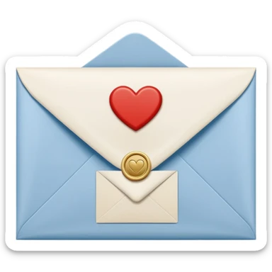 Love letter envelope sticker