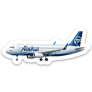 A320 Alaska air sticker