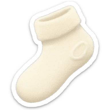 Cream fuzzy socks  sticker