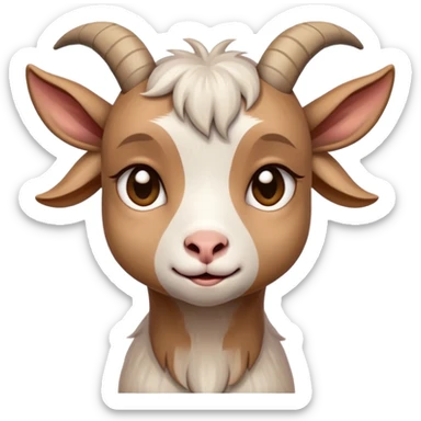 Very sad-crying-beautiful small goat sticker