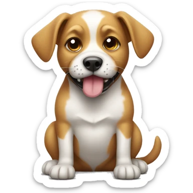 Dog with a ball in its mouth sticker