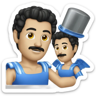 Freddy Mercury blue genius sticker