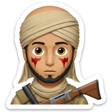 taliban soldier with gunshot wound to the head sticker