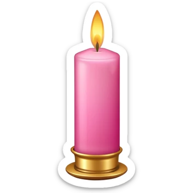 pink with goldtones candle sticker
