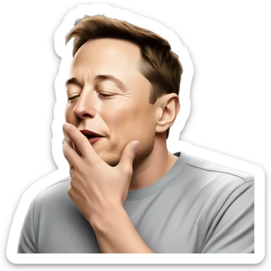 Elon Musk kissing Elon musk sticker