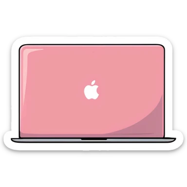 pink MacBook laptop sticker