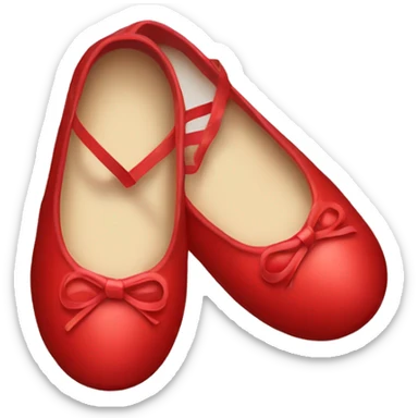 Red ballerina shoes sticker