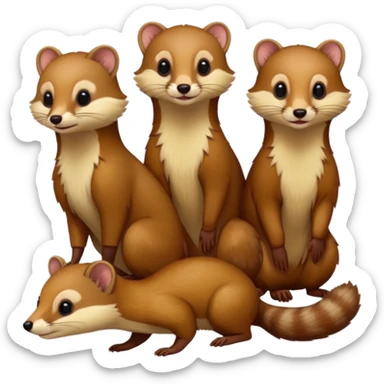 5 martens, 1 weasel sticker