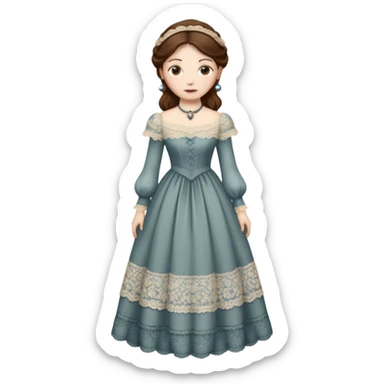 Victorian lady sticker