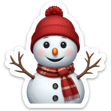 snowman with outfits (no carrot) sticker