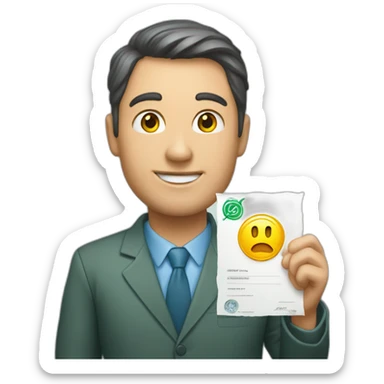 Un emoji de certificación de WhatsApp  sticker