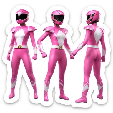 Pink power ranger sticker