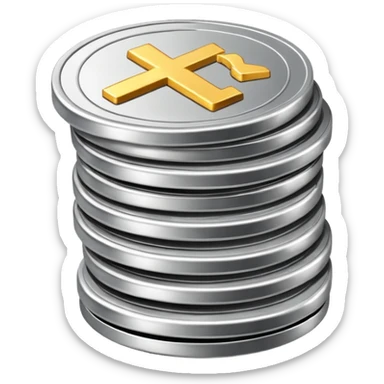 a stack of three coinsa stack of three coins sticker