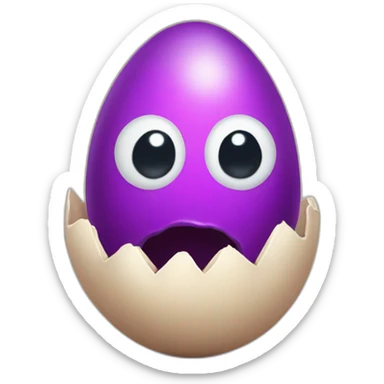 creature egg hatching sticker