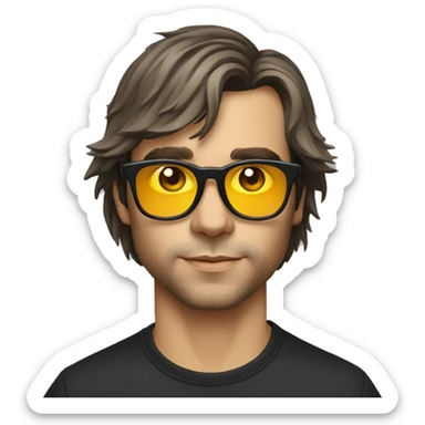 Orelsan avec des lunettes de soleil sticker