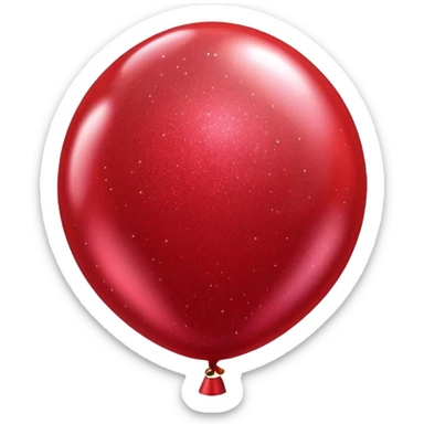 red glitter baloon sticker