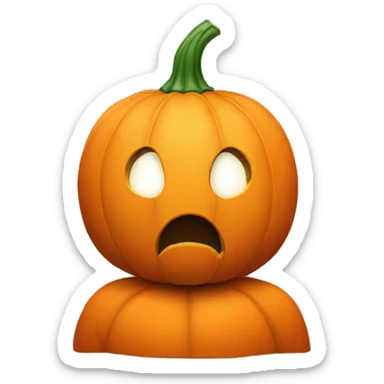 Pumkin with no face sticker
